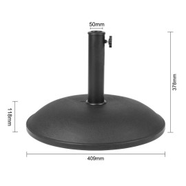 Bolero Sonnenschirmfuß aus Beton 20KG Schwarz 