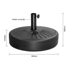 Bolero Sonnenschirm Sockel Schwarz 20Ltr 