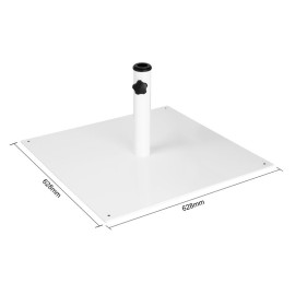 Bolero flacher Metall-Sonnenschirmständer, weiß ¿ 18 kg 