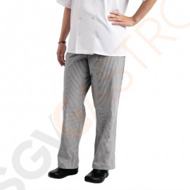Chef Works Unisex Kochhose Easyfit schwarz weiß kleinkariert XS Größe: XS | Taillenumfang: 66-71