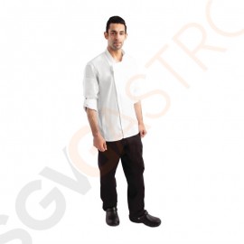 Chef Works Urban Hartford Kochjacke Unisex mit Reißverschluss langärmlig weiß L Brustumfang: 112-117cm | Größe: L
