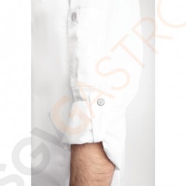 Chef Works Urban Hartford Kochjacke Unisex mit Reißverschluss langärmlig weiß M Brustumfang: 102-107cm | Größe: M