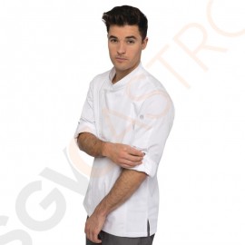 Chef Works Urban Hartford Kochjacke Unisex mit Reißverschluss langärmlig weiß XL Brustumfang: 122-127cm | Größe: XL