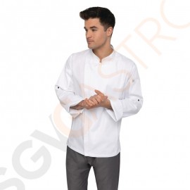 Chef Works Urban Hartford Kochjacke Unisex mit Reißverschluss langärmlig weiß XL Brustumfang: 122-127cm | Größe: XL