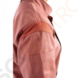 Chef Works Urban Springfield Unisex Kochjacke mit Reißverschluss kurzarm rost L Brustumfang: 112-117cm| Größe: L