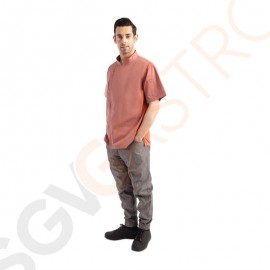 Chef Works Urban Springfield Unisex Kochjacke mit Reißverschluss kurzarm rost L Brustumfang: 112-117cm| Größe: L