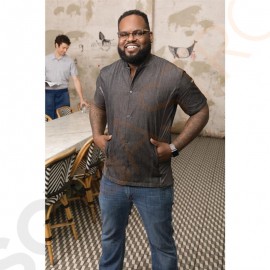 Chef Works Urban Tribeca Denim Kochjacke mit Druckknopfverschluss kurzarm grau L Brustumfang: 112-117cm | Größe: L
