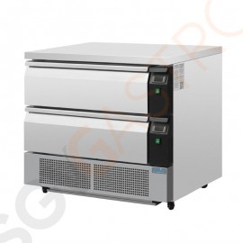 Polar Serie U Unterbaukühl- oder -gefrierschrank mit 2 Schubladen 4 x GN 1/1 460W. Kapazität: 4x 1/1GN. R290