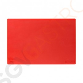 Hygiplas antibakterielles LDPE Schneidebrett rot 450x300x10mm Größe: 10(H) x 450(B) x 300(T)mm | Für rohes Fleisch