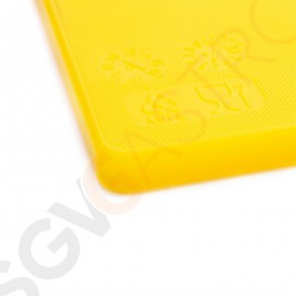 Hygiplas antibakterielles LDPE Schneidebrett gelb 450x300x10mm Größe: 10(H) x 450(B) x 300(T)mm | Für Geflügel