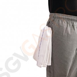 Whites Unisex Kochhose Easyfit schwarz weiß kleinkariert XL Größe: XL | Taillenumfang:  107-112cm