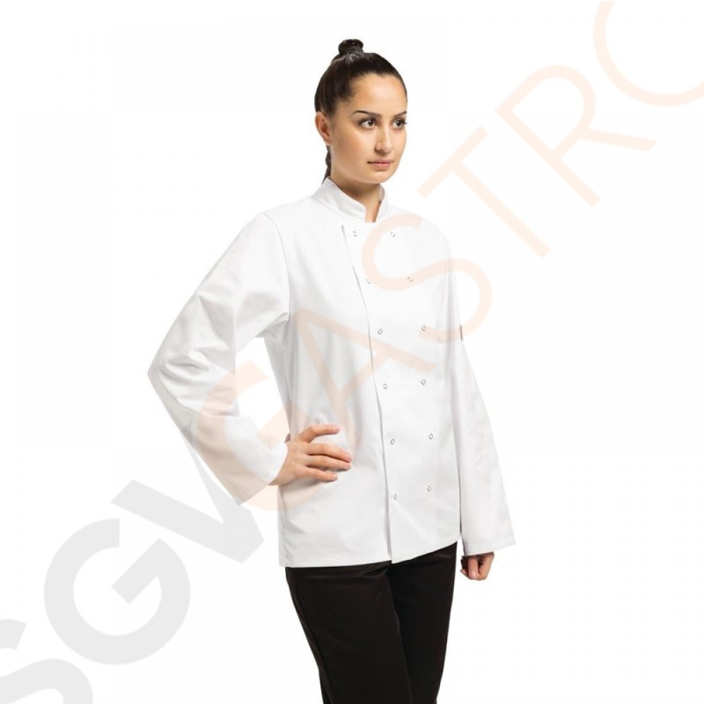 Whites Vegas Kochjacke lange Ärmel weiß M Größe: M | Brustumfang: 102-107cm | Unisex Whites Vegas Kochjacke lange Ärmel weiß M Größe: M | Brustumfang: 102-107cm | Unisex