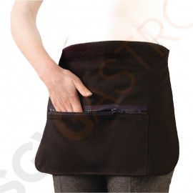 Whites Kellnerschürze mit Tasche und Reißverschluss schwarz Geldtasche schwarz.