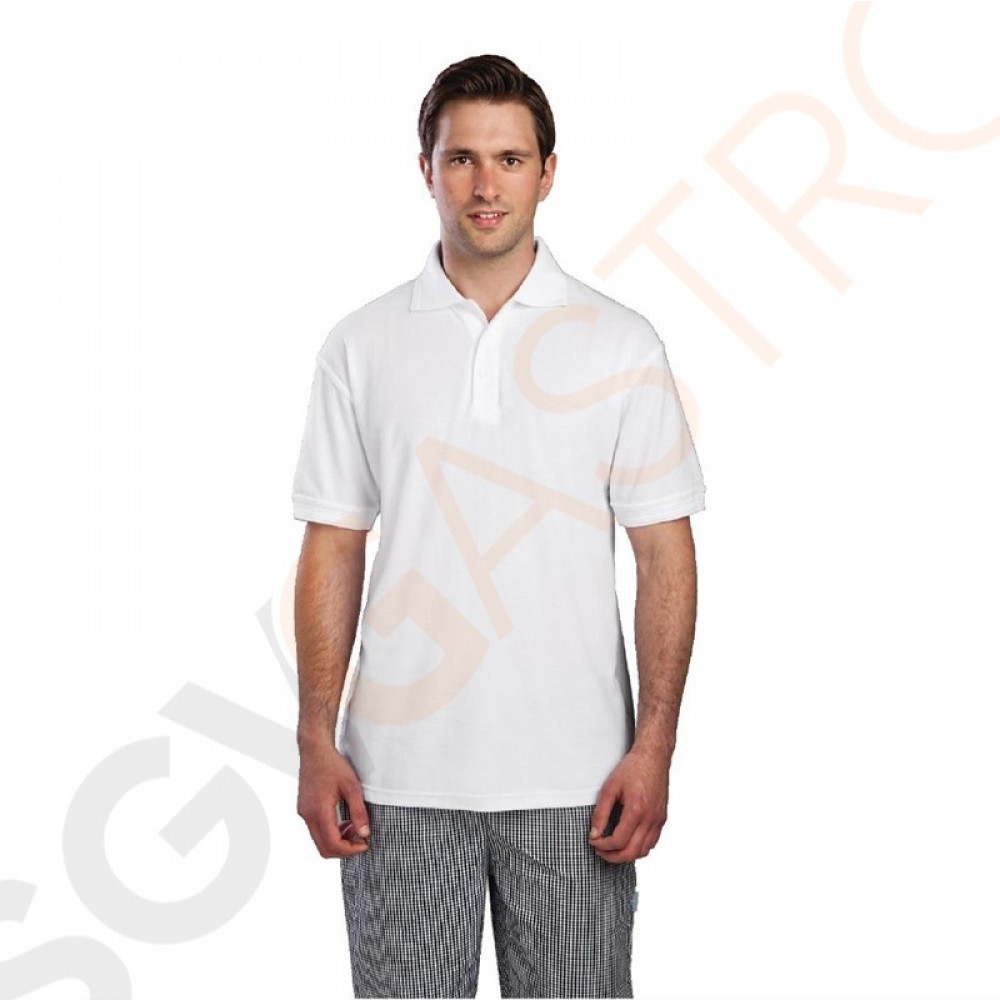 Unisex Poloshirt weiß XL Poloshirt weiß, Größe XL.