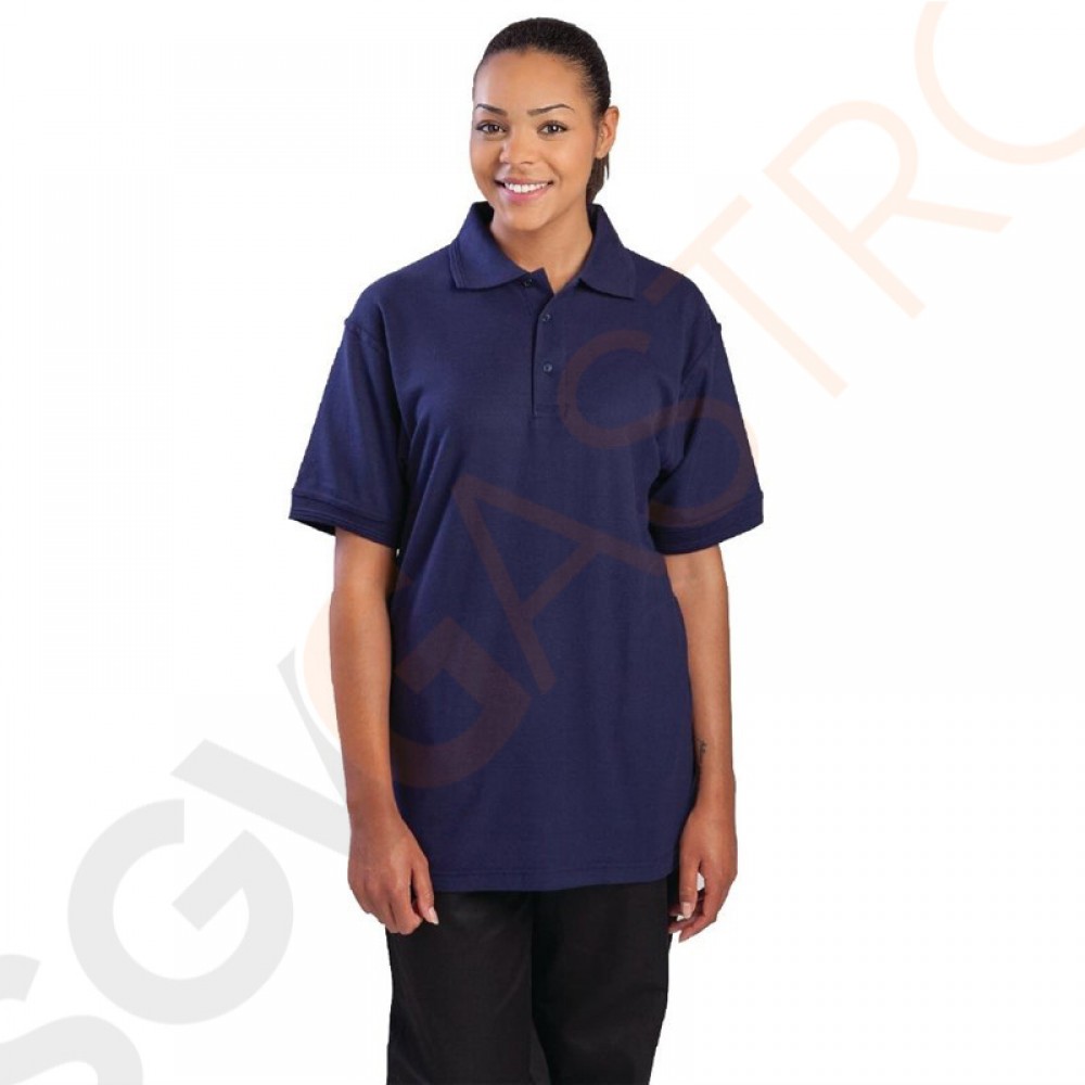 Unisex Poloshirt marineblau M Poloshirt dunkelblau, Größe M.