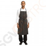 Chef Works Premium Latzschürze schwarz-weiß gestreift Farbe: schwarz und weiß gestreift