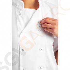 Whites Boston Kochjacke kurze Ärmel weiß L Größe: L | Brustumfang: 112 - 117cm