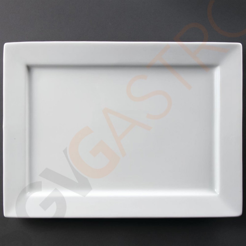 Olympia Whiteware rechteckiger Servierteller 40 x 29,5cm 40 x 29,5cm | Porzellan Olympia Whiteware rechteckiger Servierteller 40 x 29,5cm 40 x 29,5cm | Porzellan