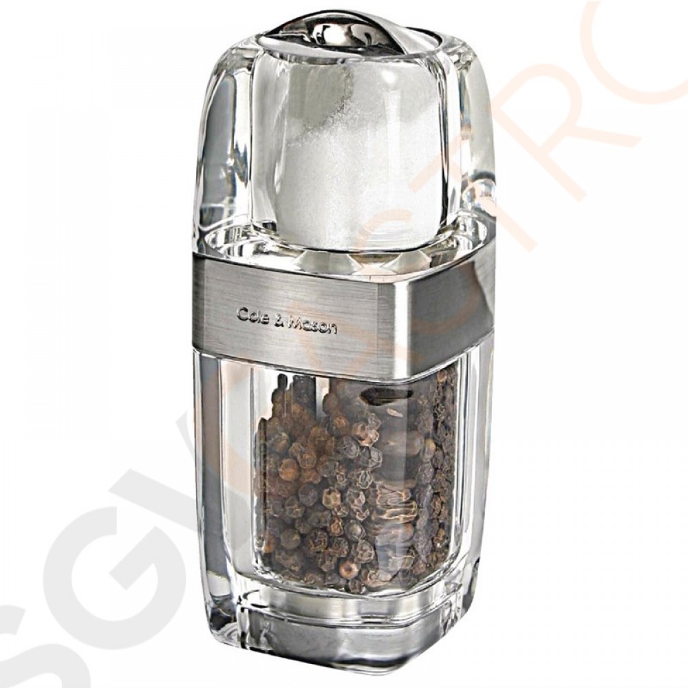 Cole & Mason Seville 2-in-1 Salz- und Pfeffermühle 14cm Verstellbare Mahlung | 14(H)cm | Kunststoff und Edelstahl