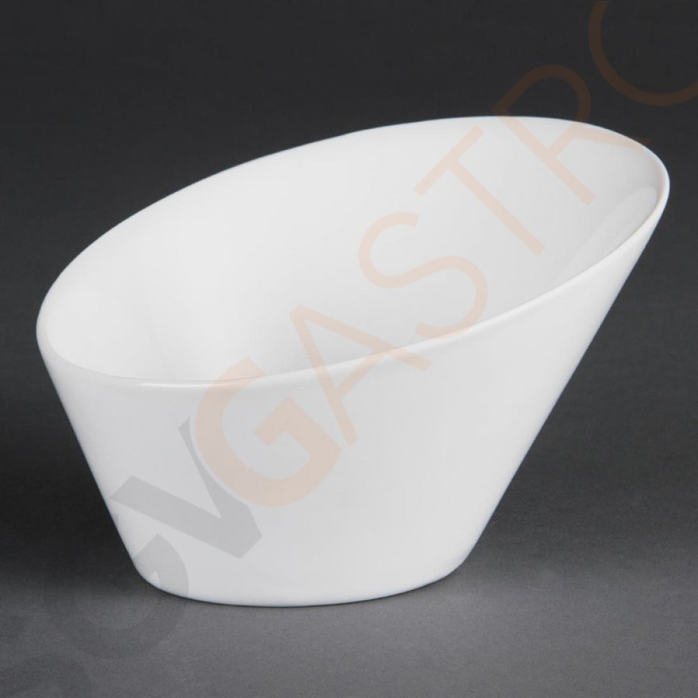 Olympia Whiteware ovale schräge Schüsseln 18 x 20cm CB080 | 10,5 x 18 x 20cm | 3 Stück Olympia Whiteware ovale schräge Schüsseln 18 x 20cm CB080 | 10,5 x 18 x 20cm | 3 Stück