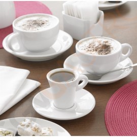 Olympia Whiteware Cappuccinotassen 28,4cl 12 Stück | Kapazität: 28,4cl | Porzellan