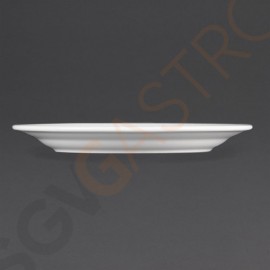 Olympia Whiteware Teller mit breitem Rand 23cm CB480 | 23(Ø)cm | 12 Stück