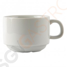 Athena Hotelware stapelbare Kaffeetassen 20cl Geeignet für Untertasse CC202 | 24 Stück | Kapazität: 20cl | Porzellan
