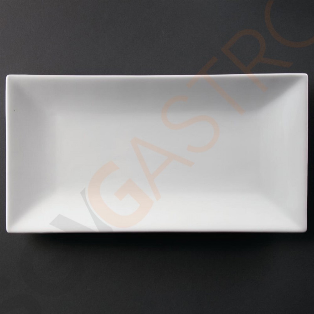 Olympia Whiteware rechteckiger Servierteller 38 x 20cm 38 x 20cm | Porzellan Olympia Whiteware rechteckiger Servierteller 38 x 20cm 38 x 20cm | Porzellan