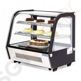 Polar Serie G Kühlvitrine Tischmodell 120L 160W | Schwarze Oberfläche | Kältemittel: R600a