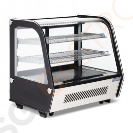Polar Serie G Kühlvitrine Tischmodell 120L 160W | Schwarze Oberfläche | Kältemittel: R600a