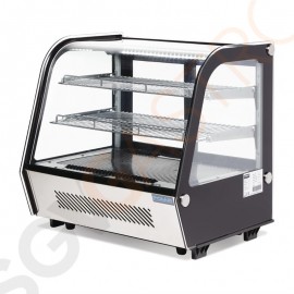 Polar Serie G Kühlvitrine Tischmodell 120L 160W | Schwarze Oberfläche | Kältemittel: R600a