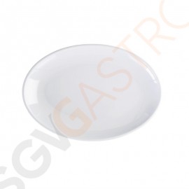 Kristallon ovale Coupeteller weiß 22,5cm 12 Stück | 22,5 x 15,8cm | Melamin | weiß