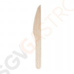 Fiesta Green Einweg Holzbesteck Messer Biologisch abbaubar Länge: 16,5 cm | 100 Stück