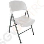 Bolero Klappstühle weiß 2 Stück | Sitzhöhe: 44,5cm | 81 x 49 x 50cm | Polypropylen und Stahl | weiß