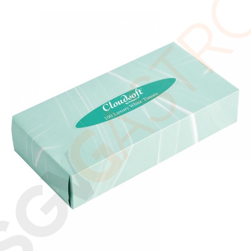 Weiße Taschentücher für rechteckige Box Geeignet für Boxen CF121, DA605, DA606 | 36 Packungen | 100 Tücher pro Packung | 2-lagig