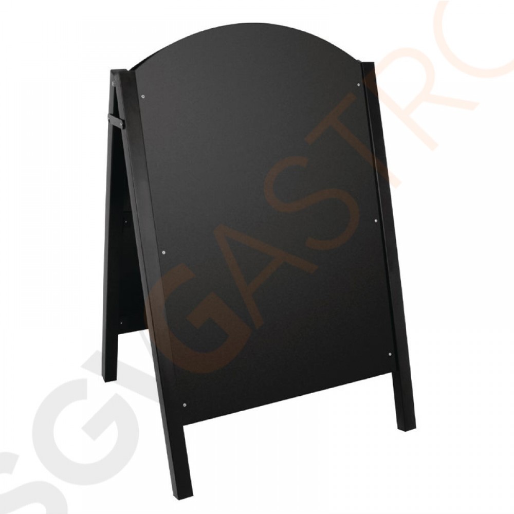 Olympia Straßentafel Metall schwarz Schreibfläche: 60 x 90cm | Metall | schwarz