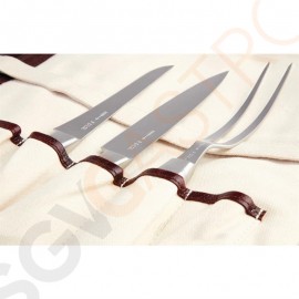 Boldric Messenger Messertasche aus braunem Leder 10 Fächer 10 Messerfächer und Extra-Stauraum | Leder | Ohne Inhalt