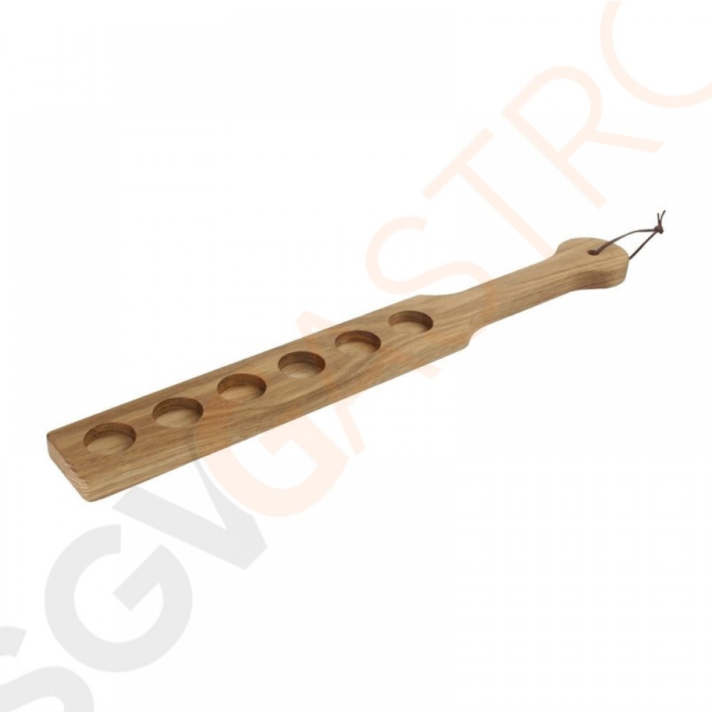 Olympia Servierbrett für Shotgläser Eichenholz Für 6 Shotgläser | 2 x 6 x 50cm | Eichenholz Olympia Servierbrett für Shotgläser Eichenholz Für 6 Shotgläser | 2 x 6 x 50cm | Eichenholz