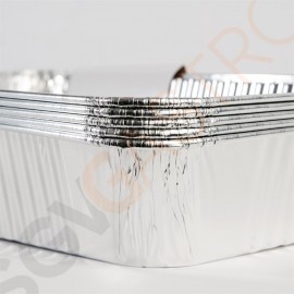 Rechteckige Aluminium Servierschalen GN 1/1 53(B) x 32(T)cm | 5 Stück pro Packung