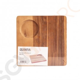 Olympia quadratische Servierplatten aus Akazienholz 20(B) x 20(T) | 6 Stück pro Packung