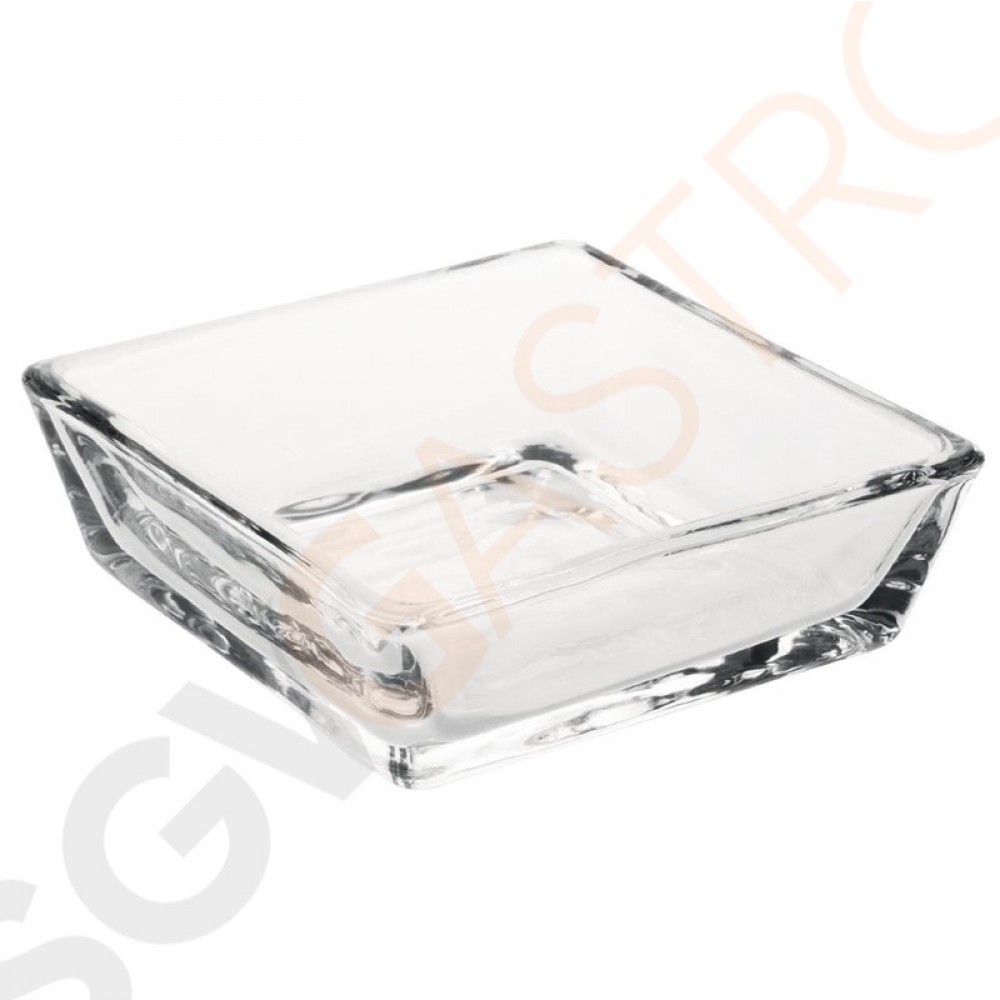 Olympia quadratische Glasschälchen 9 x 9cm 12 Stück | 3 x 9 x 9cm | Kapazität: 58cl | Glas