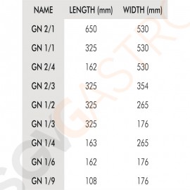 Vogue Edelstahlbehälter mit Antihaftbeschichtung GN1/1 4cm GN1/1 | 4(H)cm | Kapazität: 5,8L | Edelstahl