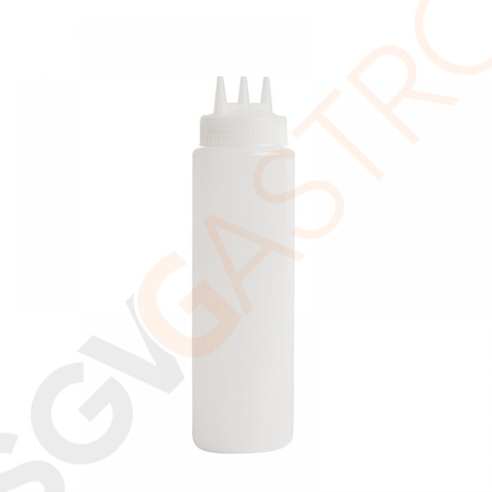 Vogue transparente Quetschflasche mit 3 Spritzdüsen 68cl Kapazität: 68cl Vogue transparente Quetschflasche mit 3 Spritzdüsen 68cl Kapazität: 68cl