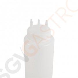 Vogue transparente Quetschflasche mit 3 Spritzdüsen 1L Kapazität: 1L