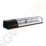 Polar Serie G Kühlvitrine für Sushi 180cm Kapazität: 7 x GN1/3 | 180cm breit | Schwarz