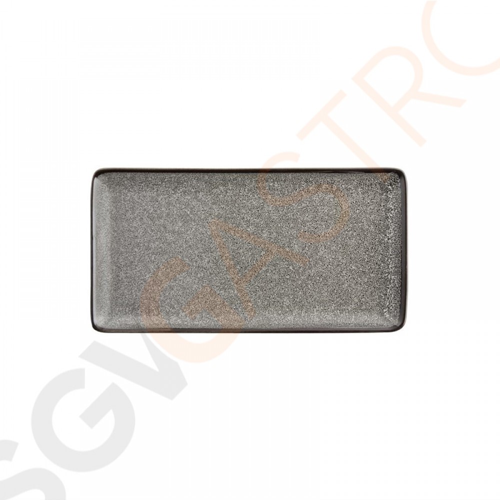 Olympia Mineral rechteckige Teller 23 x 12cm 6 Stück | 23 x 12cm | Porzellan