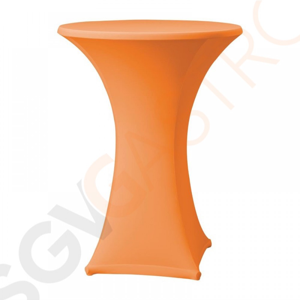 Tischhusse für Stehtische Samba D1 orange 85cm Geeignet für Stehtische mit geradem Fuß | 115 x 85(Ø)cm | Polyester, Elastan | orange