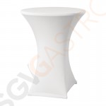 Tischhusse für Stehtische Samba D2 weiß 85cm Geeignet für Stehtische mit geradem Fuß | 115 x 85(Ø)cm | Polyester, Elastan | weiß