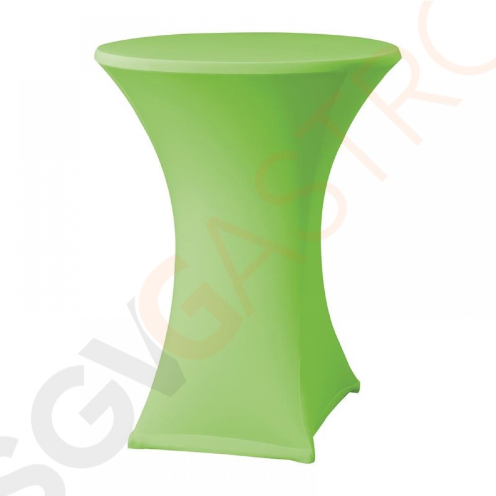 Tischhusse für Stehtische Samba D2 apfelgrün 85cm Geeignet für Stehtische mit geradem Fuß | 115 x 85(Ø)cm | Polyester, Elastan | apfelgrün