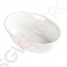 Olympia Whiteware ovale Auflaufformen 16,1cm DK807 | 5,2 x 16,1 x 11,6cm | 6 Stück